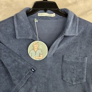 CRICQUET Terry Cloth Polo Shirt Mens Size Large Short Sleeve Casual Golf NEW